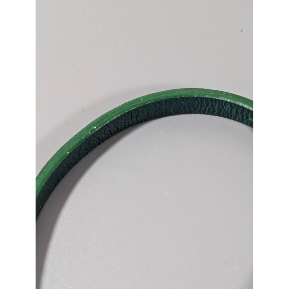 Victoria Emerson Green Leather Double Wrap Bracelet 15 in - Picture 7 of 9